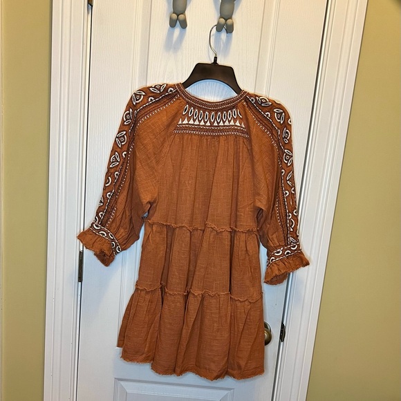 ❌SOLD❌Fre Free People Dream Weaver Terracotta Embroidered Tunic NWT - Picture 8 of 12